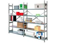 Metal storage shelves