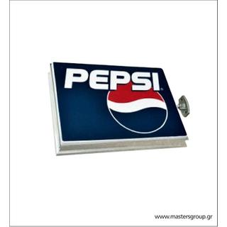 Φανάρια επιγραφές πλέξιγκλας δύο όψεων για την Pepsi Cola