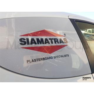 Εκτύπωση σε αυτοκόλλητο διάτρητο mesh αυτοκινήτων SIAMATRAS