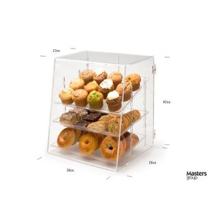 Βιτρίνα τροφίμων plexiglass μπισκότων, κέϊκ, donuts