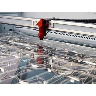 Laser processing, cutting, engraving plexiglass