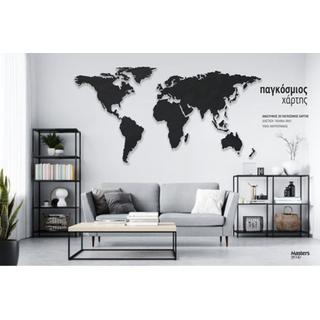Χάρτης παγκόσμιος ξύλινος μαυροπίνακας για κιμωλία